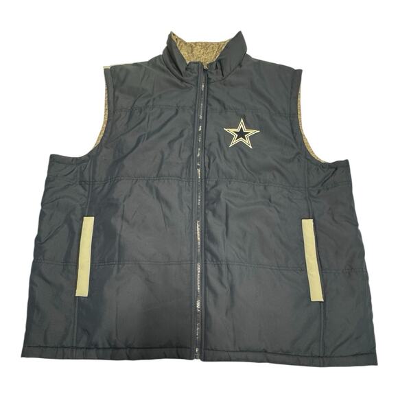 Dallas Cowboys Puffer Vest 3XL Men’s Reversible G-III Apparel NFL Sleeveless Zip - Picture 1 of 10